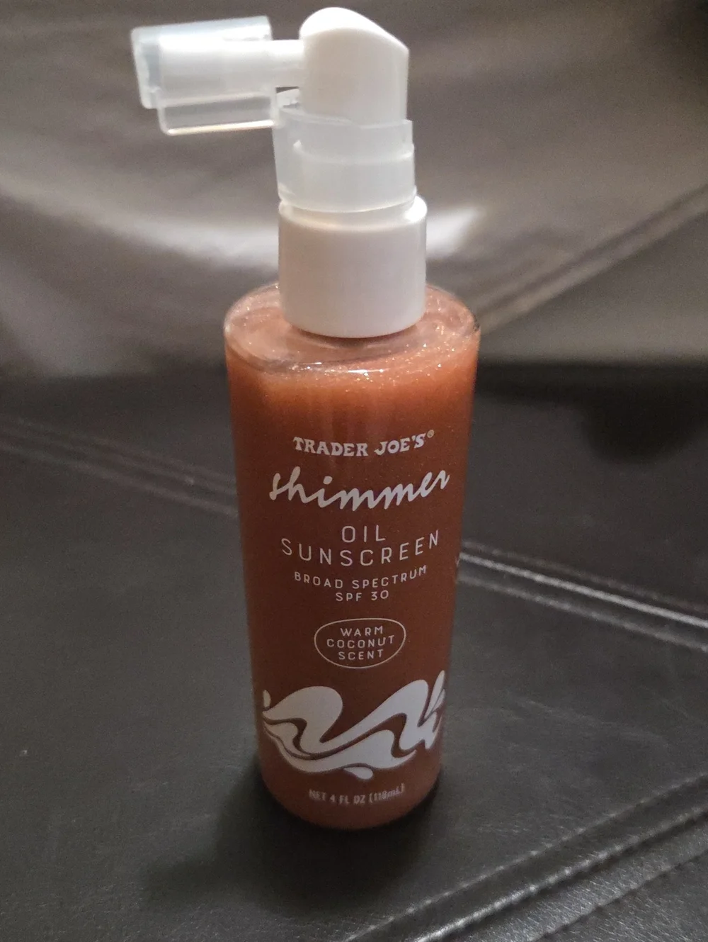 Trader Joe's Shimmer Oil Sunscreen SPF 30 - Warm Coconut (Bronze) NIP